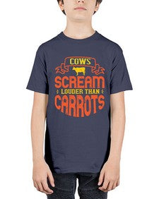cows scream louder than carrots 135# - vegan - Youth Tee Unisex