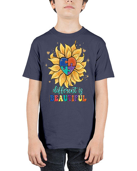 different is beautiful - autism - Youth Tee Unisex
