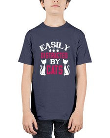 easily distracted by cats Style 46# - cats - Youth Tee Unisex