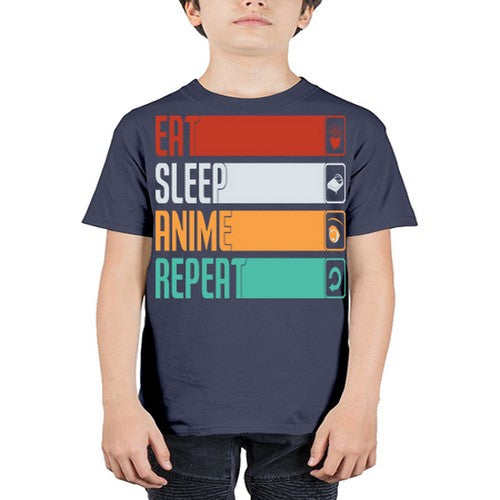 eat sleep anime repeat225# - anime - Youth Tee Unisex