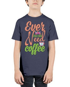 ever unicorn need coffee 125# - unicorn - Youth Tee Unisex