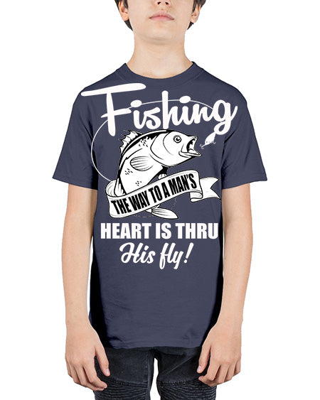 fishing 24# - shark-fish - Youth Tee Unisex
