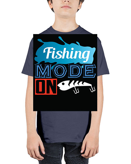 fishing mode on png 45# - shark-fish - Youth Tee Unisex
