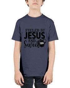 fueled by jesus and sweet tea 990# - tea - Youth Tee Unisex