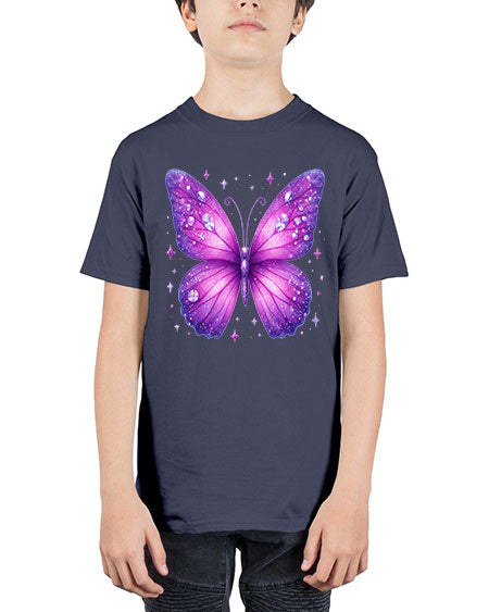 glitter butterfly 13# - butterfly - Youth Tee Unisex