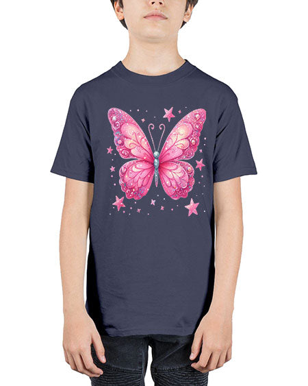 glitter butterfly 16# - butterfly - Youth Tee Unisex
