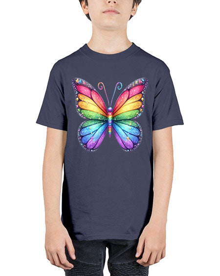 glitter butterfly 19# - butterfly - Youth Tee Unisex
