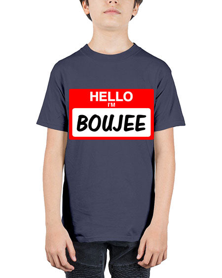 hello im boujee 131# - black words and phrases - Youth Tee Unisex