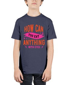 how can you eat anything with eyes 1064# - vegan - Youth Tee Unisex