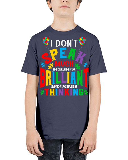 i dont speak much autism 91# - autism - Youth Tee Unisex