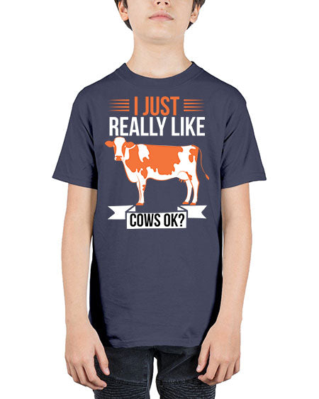 i just really like cows ok Style 3# - cow - Youth Tee Unisex