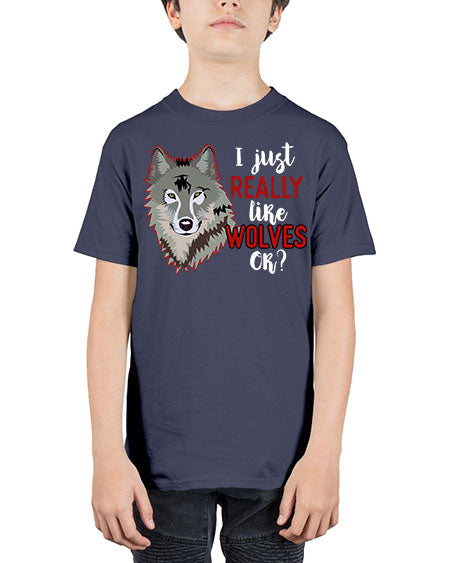 i just really like wolves - wolf - Youth Tee Unisex