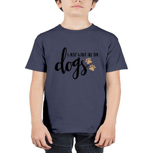 i just want all the dogs 190# - dogs - Youth Tee Unisex