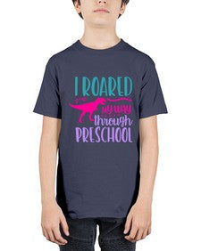 i roared my way through preschool 375# - prek headstart - Youth Tee Unisex