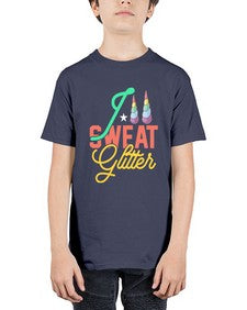 i sweat glitter 190# - unicorn - Youth Tee Unisex
