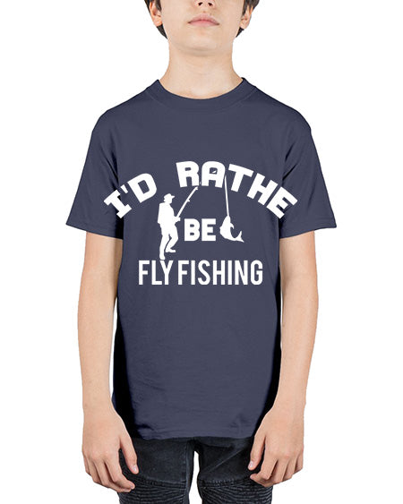 id rather be fly fishing 11# - shark-fish - Youth Tee Unisex