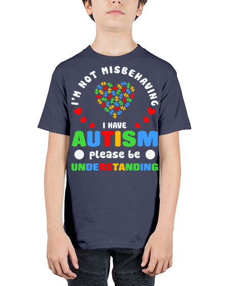 im not misbehaving i have 95# - autism - Youth Tee Unisex