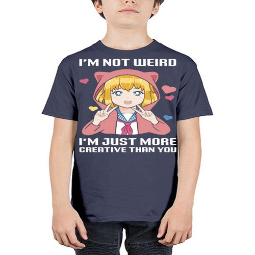 im not wierd im just more creative than you248# - anime - Youth Tee Unisex
