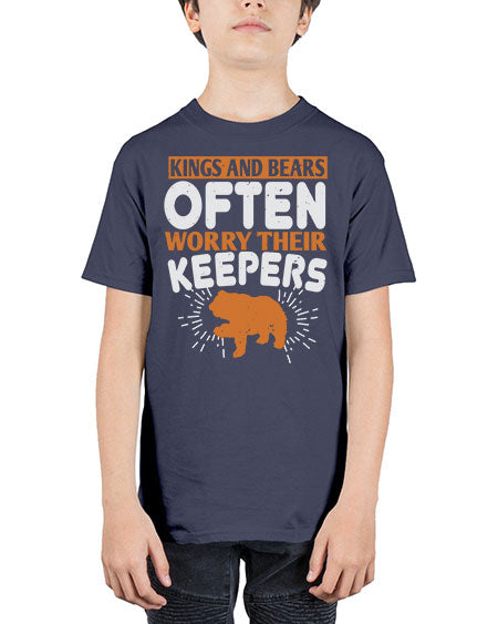kings and bears often worry their keepers 165# - bears - animals - Youth Tee Unisex