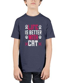 life is better with cat Style 65# - cats - Youth Tee Unisex