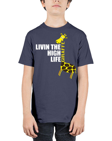 living the high life giraffe - giraffee - Youth Tee Unisex