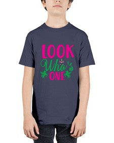 look whos one 263# - unicorn - Youth Tee Unisex