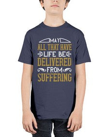 may all that have life be delivered from suffering 330# - vegan - Youth Tee Unisex