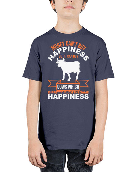 money can’t buy happiness but it can buy cows which is pretty much the same happiness Style 1# - cow - Youth Tee Unisex