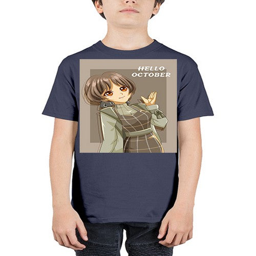 of beautiful girl in hello october 133# - anime - Youth Tee Unisex