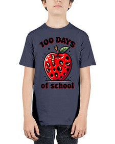 one hundred Days of School Apple 572# - one hundred days - Youth Tee Unisex