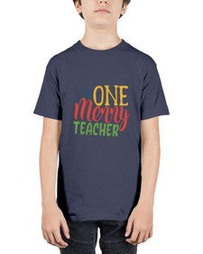 one merry teacher Style 328# - teacher - Youth Tee Unisex