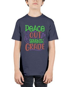 peace out seventh grade 644# - seventh grade - Youth Tee Unisex