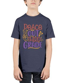 peace out third grade 645# - third grade - Youth Tee Unisex