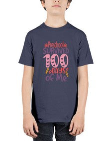 preschool grade survived days of me 683# - prek headstart - Youth Tee Unisex