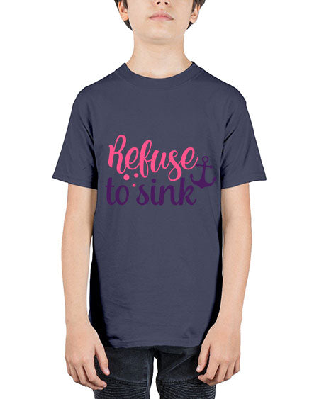 refuse to sink Style 4# - breast cancer - Youth Tee Unisex