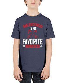 rescued is my favorite breed Style 114# - cats - Youth Tee Unisex