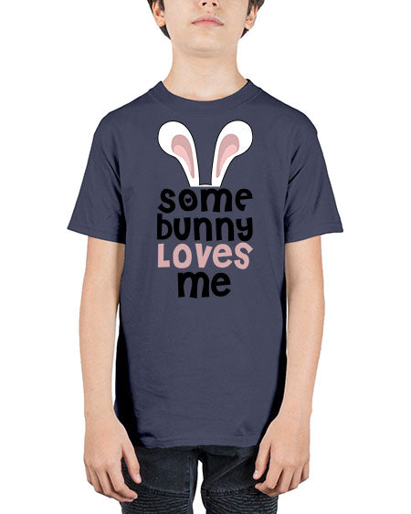 some bunny loves me - rabbit - Youth Tee Unisex