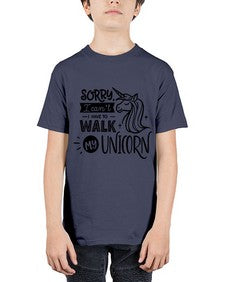 sorry i cant i have to walk black 406# - unicorn - Youth Tee Unisex