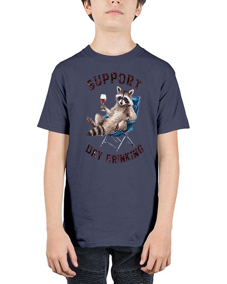 support day drinking 67# - raccoon - Youth Tee Unisex