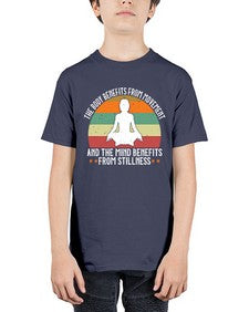 the body benefits from movement and the mind benefits from stillness  547# - yoga - Youth Tee Unisex