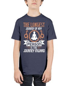 the longest journey of any person is the journey inward  550# - yoga - Youth Tee Unisex