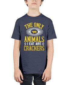 the only animals i eat are crackers 418# - vegan - Youth Tee Unisex