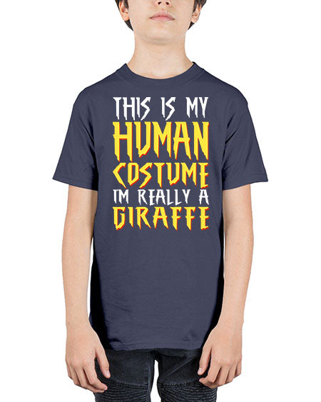 this is my human costume im really a giraffe - giraffee - Youth Tee Unisex