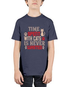 time spend with cat is never wasted Style 121# - cats - Youth Tee Unisex