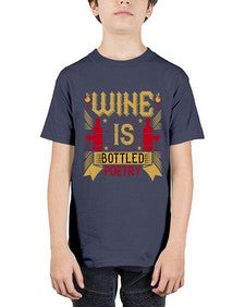 wine is bottled poetry 486# - drinking - Youth Tee Unisex