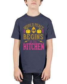 world peace begins in the kitchen 496# - vegan - Youth Tee Unisex