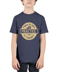 yoga is practice and theory  622# - yoga - Youth Tee Unisex