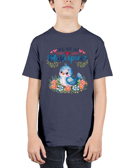 you are his masterpiece 85# - birds - Youth Tee Unisex
