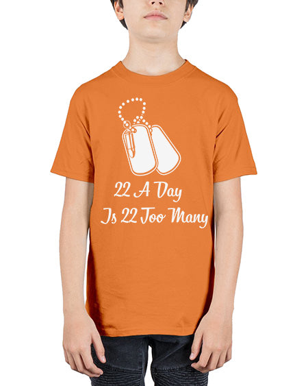22 A Day is 22 30# - PTSD - Youth Tee Unisex