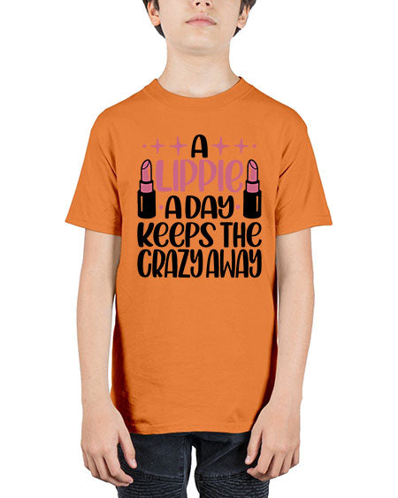 A Lippie A Day Keeps The Crazy Away Style 150# - beauty - fashion - Youth Tee Unisex